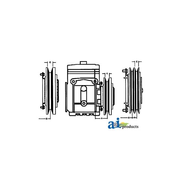 York/ Tec. Compressor Clutch (HD), 2 Groove 7" x7.5" x3"